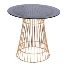 Glass Top Wire Dining Table