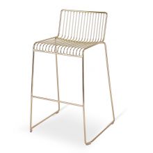 Gold Wire Metal Bar Stool