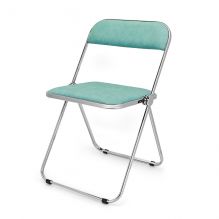 Plia Folding Chairs With Green PU Seat 