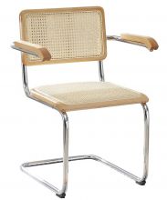 Solid Wood With Natural Rattan Steel Cesca ArmChair Dining Chair 