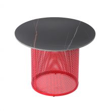 Round Metal Frame Side Table For Outdoor Modern Luxury 