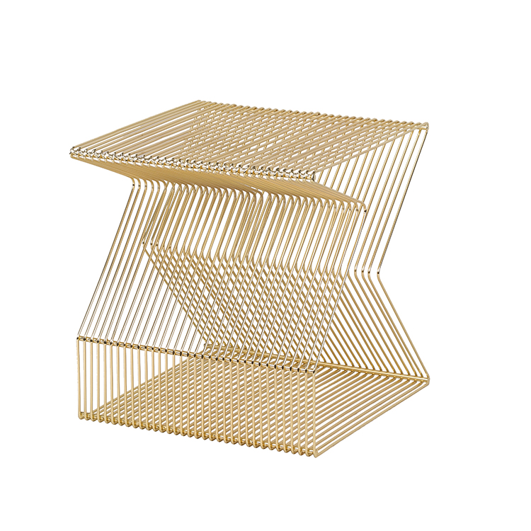 Wire Side Table In Gold Or Rose Gold