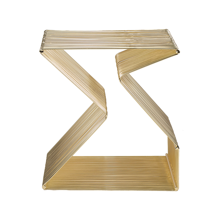 Wire Side Table In Gold Or Rose Gold
