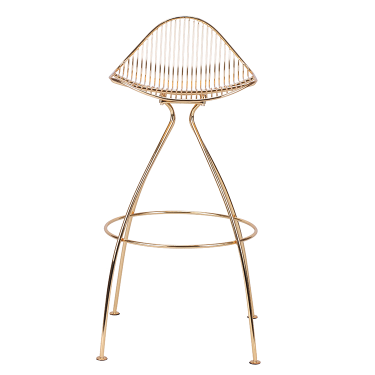 2019 New Design Gold Wire Bar Stool