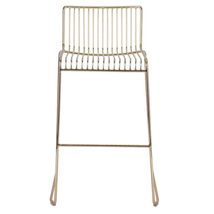 Gold Wire Metal Bar Stool