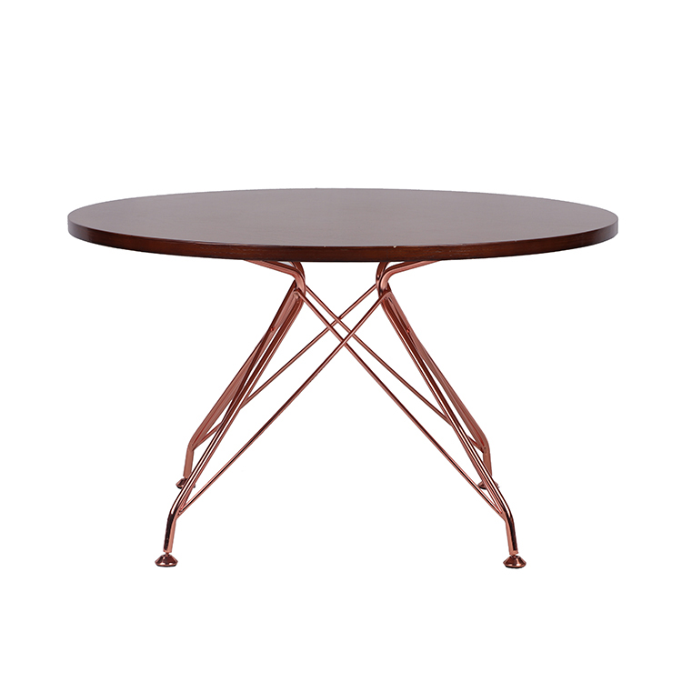 Modern Wood Top Coffee Table Tea Table With Metal Legs
