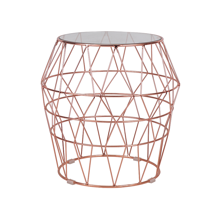 Copper Luxury Metal Side Table For Living Room