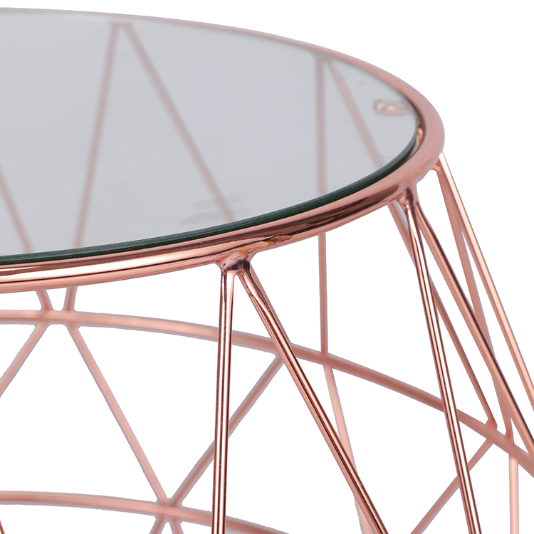 Copper Luxury Metal Side Table For Living Room