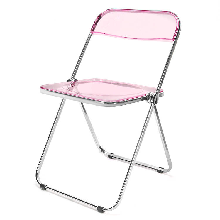 Plia Folding Chairs In Rose Plastic