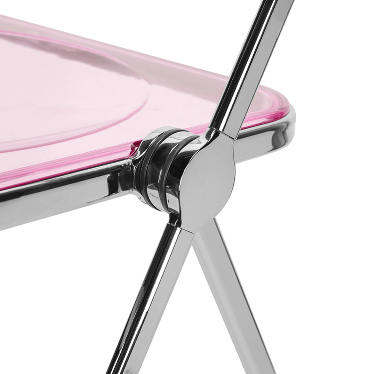Plia Folding Chairs In Rose Plastic