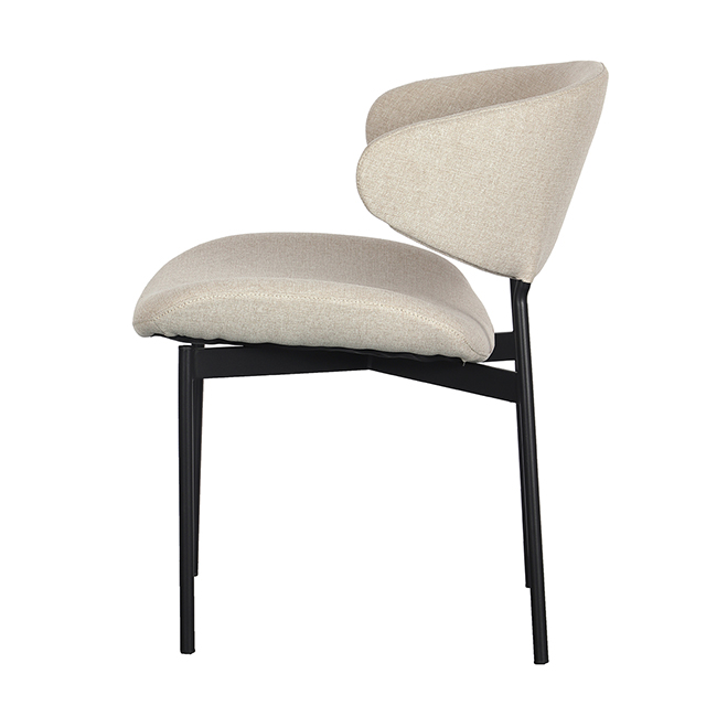 Modern Comfortable Dining Room Chair Beige With Upholstered