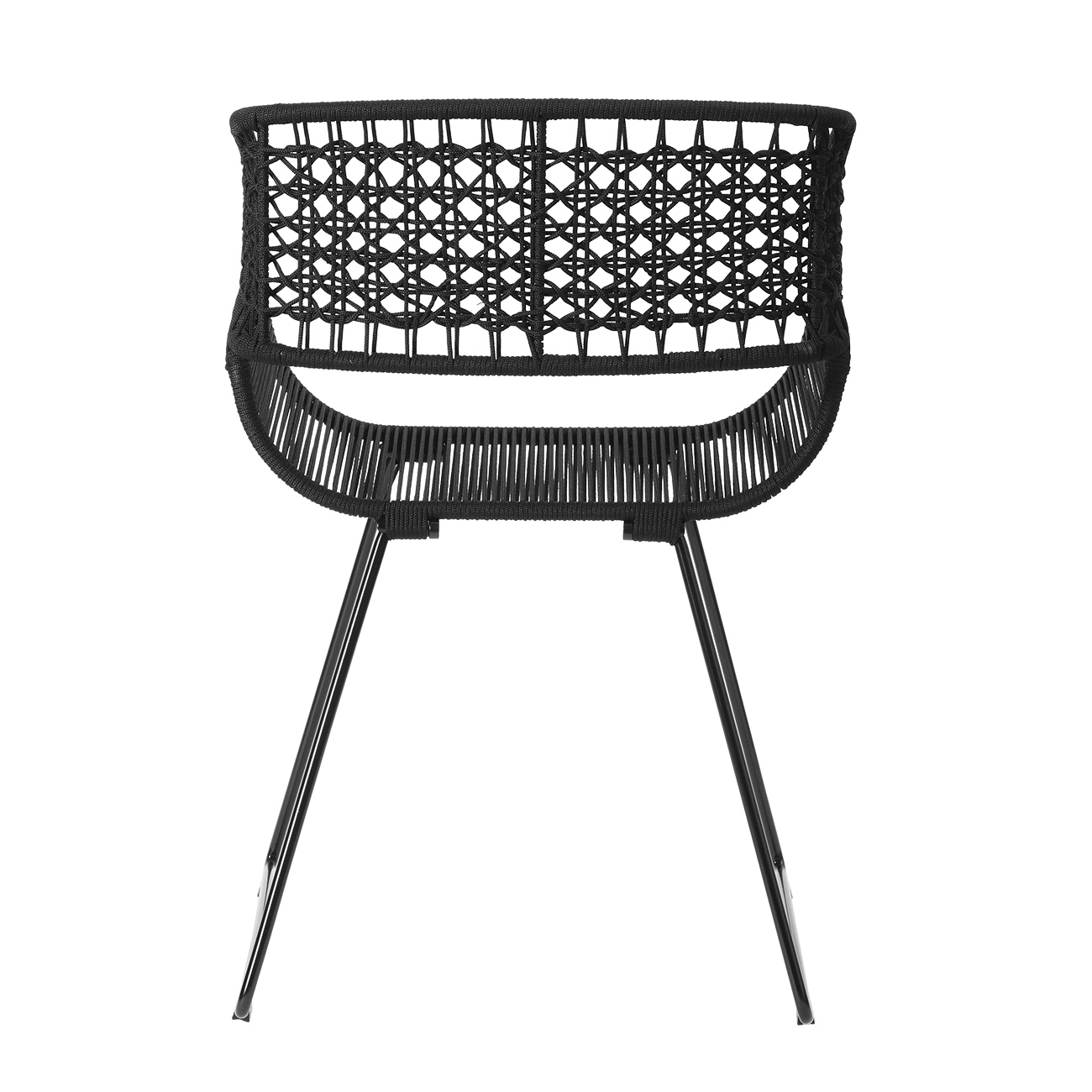 Exterior Garden Black Weave Chair Outdoor Modern Rattan Chair
