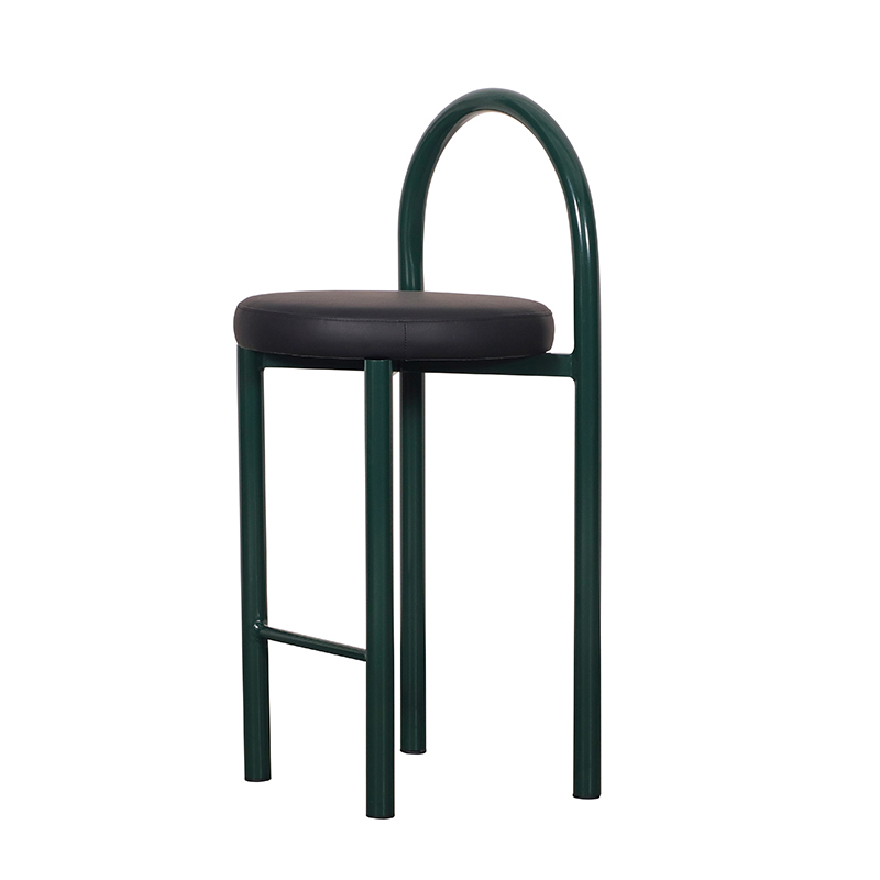 Metal Hotel Bar Stools Modern Leather